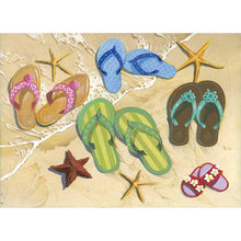 Charger l&#39;image dans la galerie, Plage d’océan - diamant rond complet - 40x30cm
