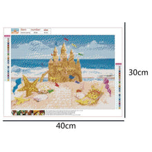 Charger l&#39;image dans la galerie, Plage d’océan - diamant rond complet - 30x40cm
