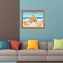 Charger l&#39;image dans la galerie, Plage d’océan - diamant rond complet - 30x40cm
