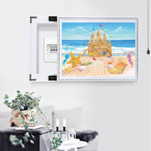 Charger l&#39;image dans la galerie, Plage d’océan - diamant rond complet - 30x40cm
