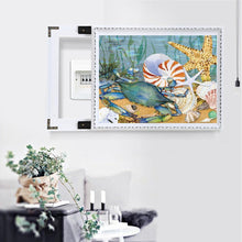 Charger l&#39;image dans la galerie, Plage d’océan - diamant rond complet - 40x30cm
