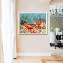 Charger l&#39;image dans la galerie, Plage d’océan - diamant rond complet - 40x30cm
