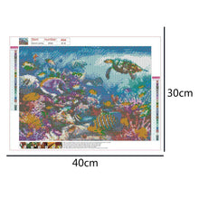 Charger l&#39;image dans la galerie, Plage d’océan - diamant rond complet - 40x30cm
