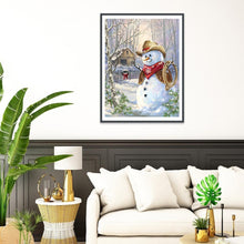Charger l&#39;image dans la galerie, Bonhomme de neige - diamant rond complet - 30x40cm

