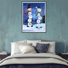 Charger l&#39;image dans la galerie, Bonhomme de neige - diamant rond complet - 30x40cm

