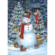 Charger l&#39;image dans la galerie, Bonhomme de neige - diamant rond complet - 30x40cm
