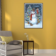 Charger l&#39;image dans la galerie, Bonhomme de neige - diamant rond complet - 30x40cm
