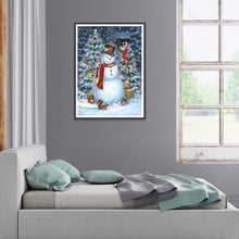 Charger l&#39;image dans la galerie, Bonhomme de neige - diamant rond complet - 30x40cm
