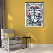 Charger l&#39;image dans la galerie, Libellule - diamant rond complet - 30x40cm
