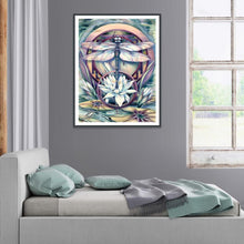 Charger l&#39;image dans la galerie, Libellule - diamant rond complet - 30x40cm
