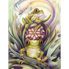 Charger l&#39;image dans la galerie, Grenouille - diamant rond complet - 30x40cm
