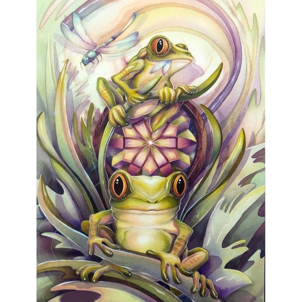 Grenouille - diamant rond complet - 30x40cm