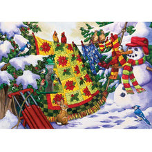 Charger l&#39;image dans la galerie, Bonhomme de neige - diamant rond complet - 40x30cm
