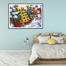 Charger l&#39;image dans la galerie, Bonhomme de neige - diamant rond complet - 40x30cm
