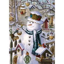 Charger l&#39;image dans la galerie, Bonhomme de neige du Père Noël - diamant rond complet - 40x30cm
