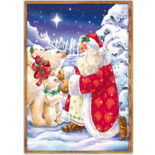 Charger l&#39;image dans la galerie, Animal de père noël - diamant rond complet - 40x30cm
