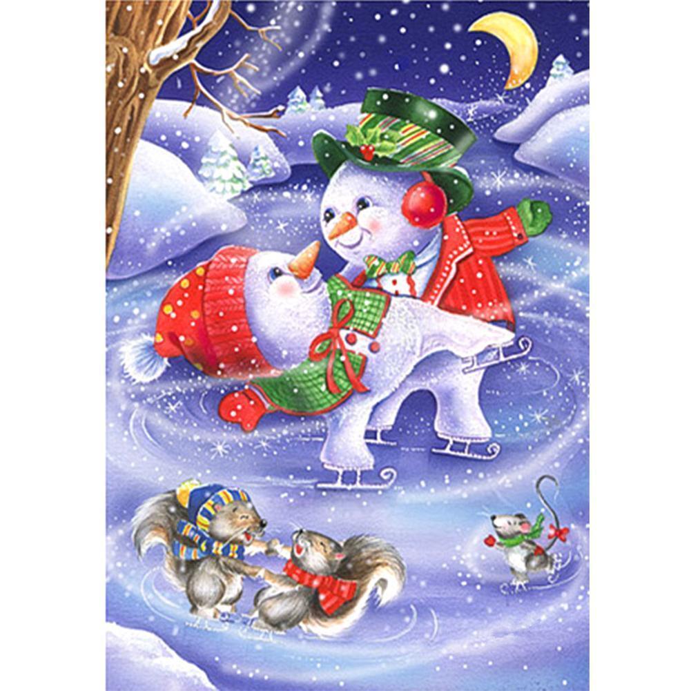 Animal de père noël - diamant rond complet - 40x30cm