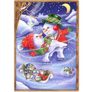 Animal de père noël - diamant rond complet - 40x30cm