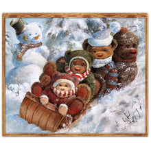 Charger l&#39;image dans la galerie, Ours - diamant rond complet - 35x30cm
