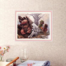 Charger l&#39;image dans la galerie, Ours - diamant rond complet - 35x30cm
