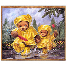 Charger l&#39;image dans la galerie, Ours - diamant rond complet - 35x30cm
