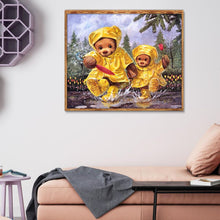 Charger l&#39;image dans la galerie, Ours - diamant rond complet - 35x30cm
