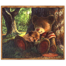 Charger l&#39;image dans la galerie, Ours - diamant rond complet - 35x30cm
