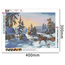 Charger l&#39;image dans la galerie, Paysage de neige - diamant rond complet - 40x30cm
