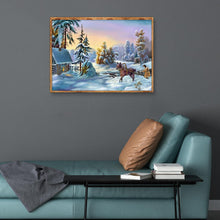 Charger l&#39;image dans la galerie, Paysage de neige - diamant rond complet - 40x30cm
