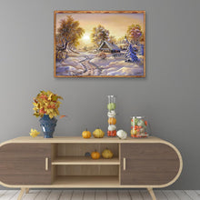 Charger l&#39;image dans la galerie, Paysage de neige - diamant rond complet - 40x30cm
