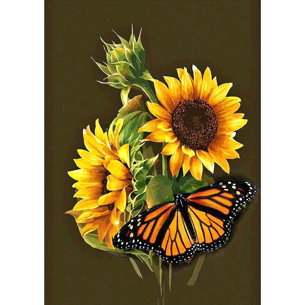 Tournesol - diamant rond complet - 30x40cm