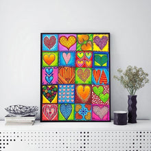 Charger l&#39;image dans la galerie, Coeur - diamant rond complet - 40x50cm
