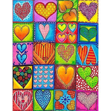 Charger l&#39;image dans la galerie, Coeur - diamant rond complet - 40x50cm
