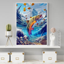 Charger l&#39;image dans la galerie, Poisson - diamant rond complet - 30x40cm
