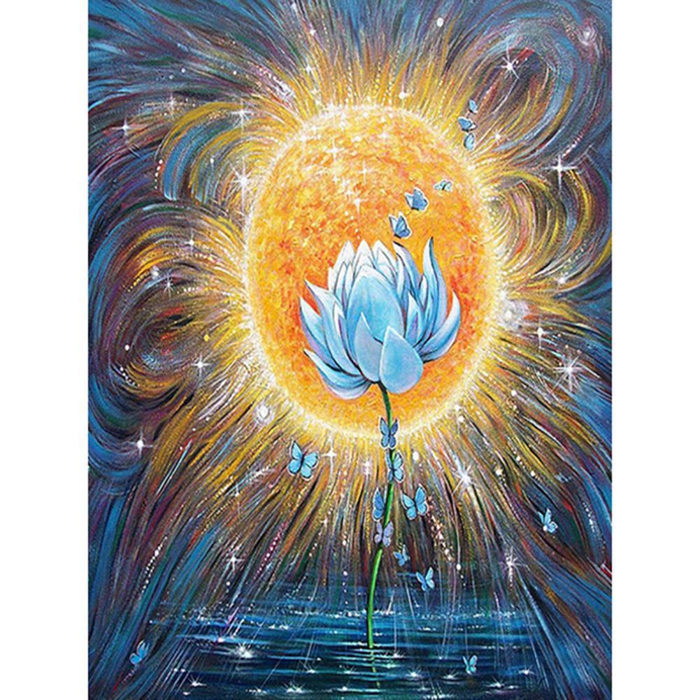 Fleur - diamant rond complet - 30x40cm