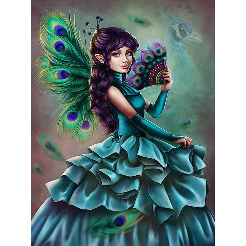 Fille - diamant rond complet - 30x40cm