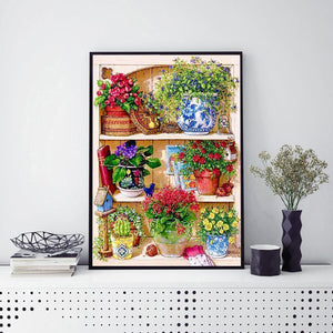 Plante en pot - diamant rond complet - 30x40cm