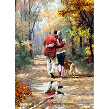 Charger l&#39;image dans la galerie, Couple - diamant rond complet - 30x40cm
