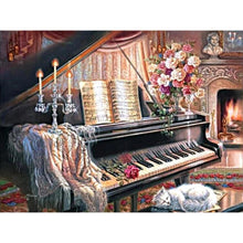Charger l&#39;image dans la galerie, Piano - diamant rond complet - 30x40cm
