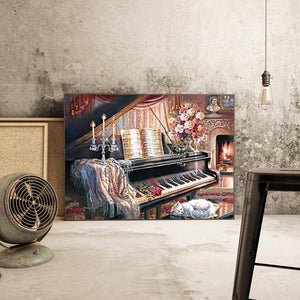 Piano - diamant rond complet - 30x40cm