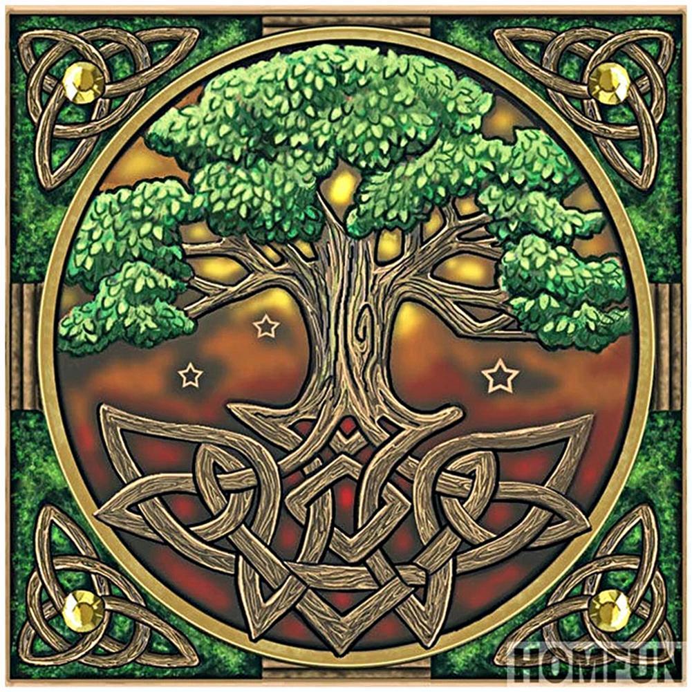 Arbre - diamant rond complet - 30x30cm