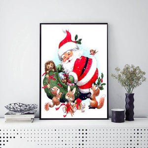 Noël - diamant rond complet - 30x40cm