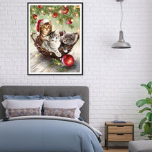 Charger l&#39;image dans la galerie, [Multi-Taille en option]Chat Noël - Complète Rond/Carré Daimond Painting

