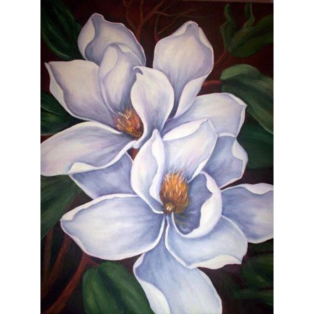 Fleurs - diamant rond complet - 30x40cm
