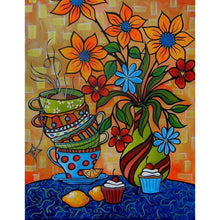 Charger l&#39;image dans la galerie, Fleurs - diamant rond complet - 30x40cm
