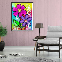 Charger l&#39;image dans la galerie, Fleurs - diamant rond complet - 30x40cm

