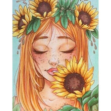 Charger l&#39;image dans la galerie, Fille - diamant rond complet - 30x40cm
