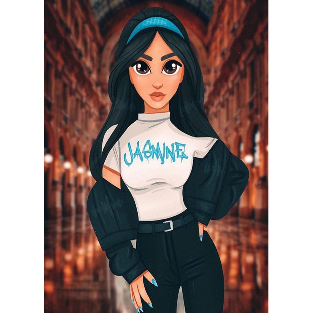 Fille - diamant rond complet - 30x40cm