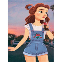 Charger l&#39;image dans la galerie, Fille - diamant rond complet - 30x40cm
