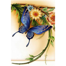 Charger l&#39;image dans la galerie, Papillon - diamant rond complet - 30x40cm
